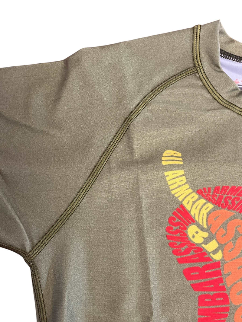 Ruggeda Rash Guard: BJJ Armbar Assassin Edition!