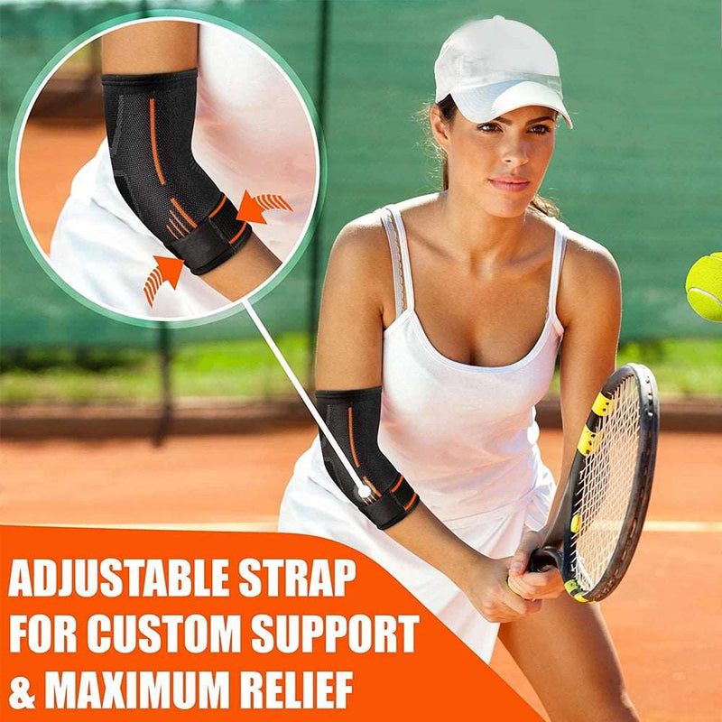 Relieve Pain and Support Your Elbow with BYEPAIN's Compression Sleeve! 💪