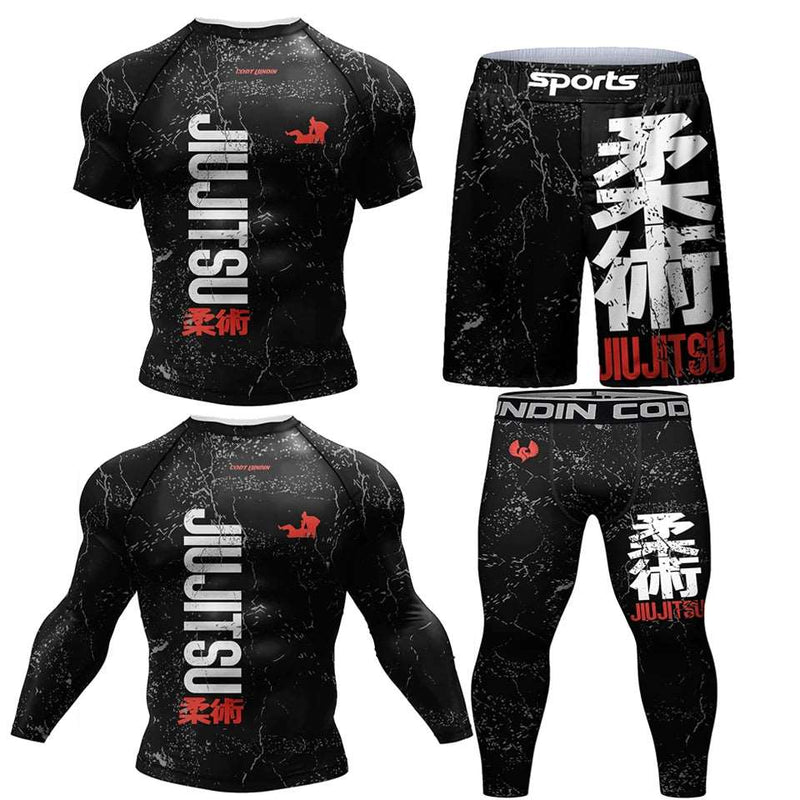 Complete Your Gear with the 4-Piece  Jiu Jitsu Rashguard Set! 🥋