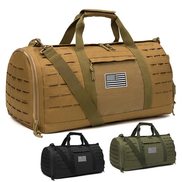 Conquer Your Adventures with a Smile: The Tactical Gym Duffle Bag! 🚀