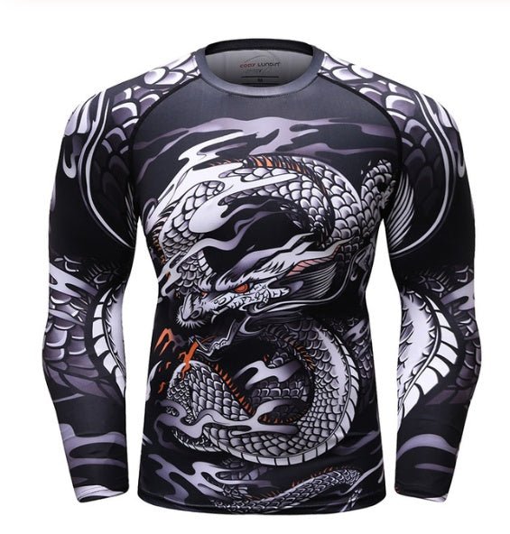 Crush Your Workout with Ruggeda Store's Brazilian Jiu-Jitsu Compression Rashguard!