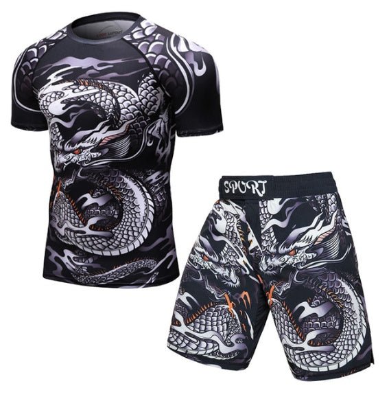 Crush Your Workout with Ruggeda Store's Brazilian Jiu-Jitsu Compression Rashguard!