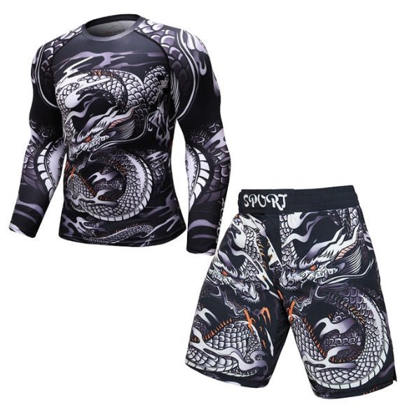 Crush Your Workout with Ruggeda Store's Brazilian Jiu-Jitsu Compression Rashguard!