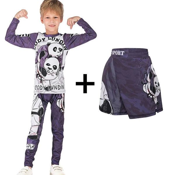 Elevate Your Game with Ruggeda's Kids' Jiu Jitsu Rashguard Set!